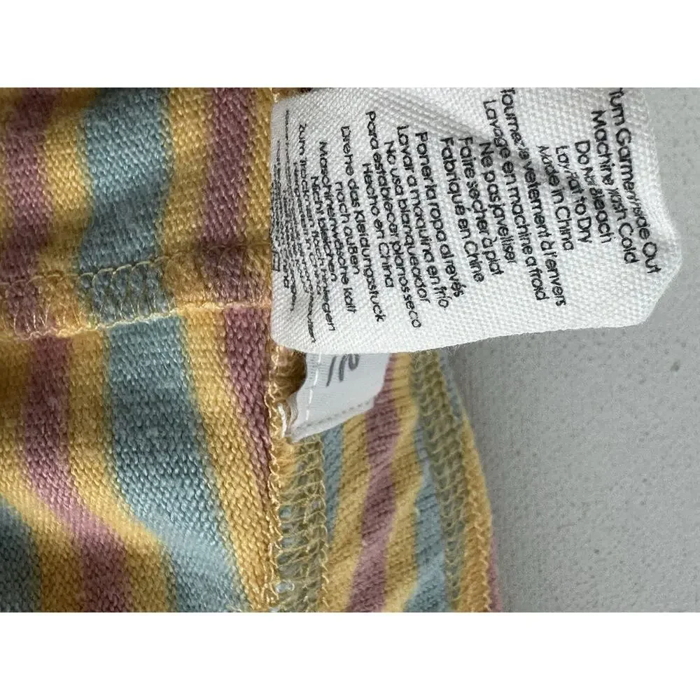 pj salvage Women’s Size XS striped pajama lounge pants daisy detail